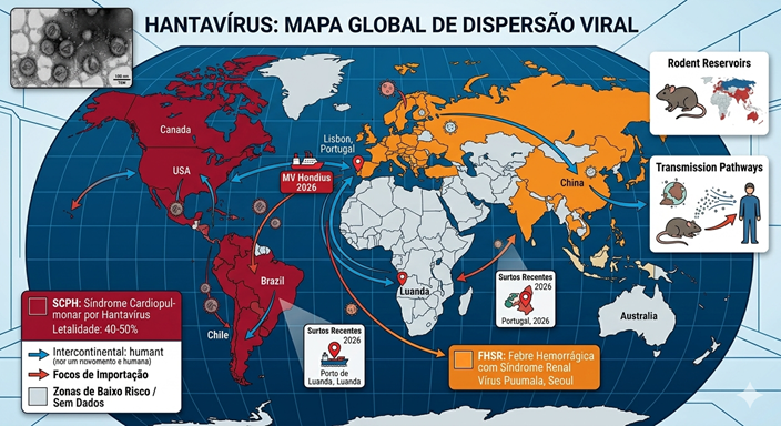 Mapa de dispersão viral